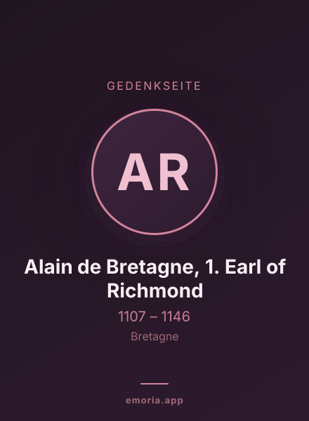 Gedenkportrait von Alain de Bretagne, 1. Earl of Richmond