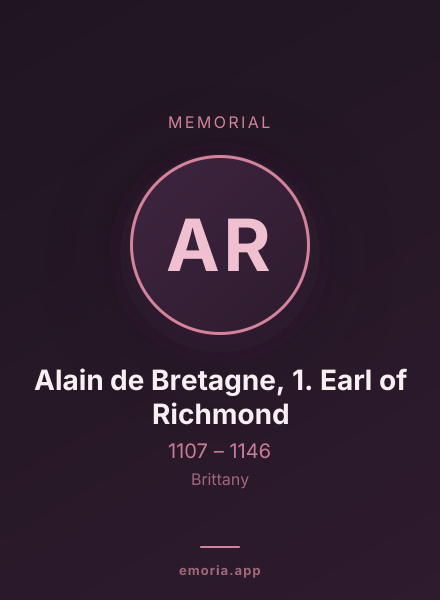 Memorial portrait of Alain de Bretagne, 1. Earl of Richmond