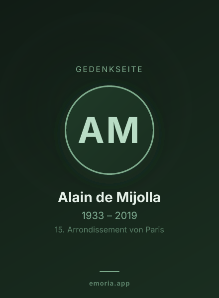 Gedenkportrait von Alain de Mijolla