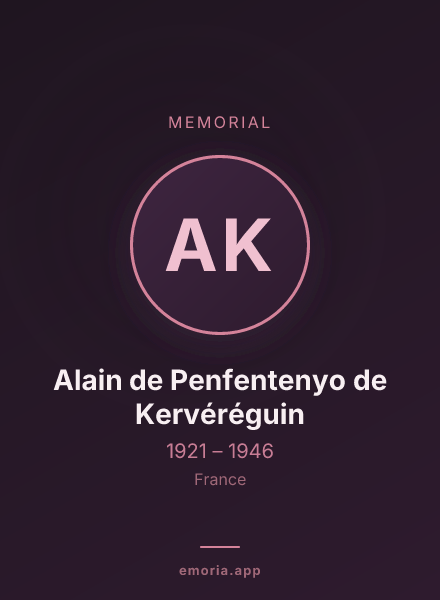 Memorial portrait of Alain de Penfentenyo de Kervéréguin