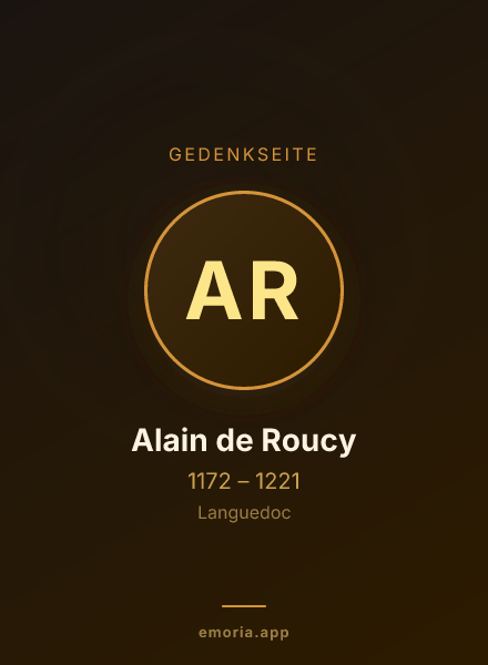Gedenkportrait von Alain de Roucy