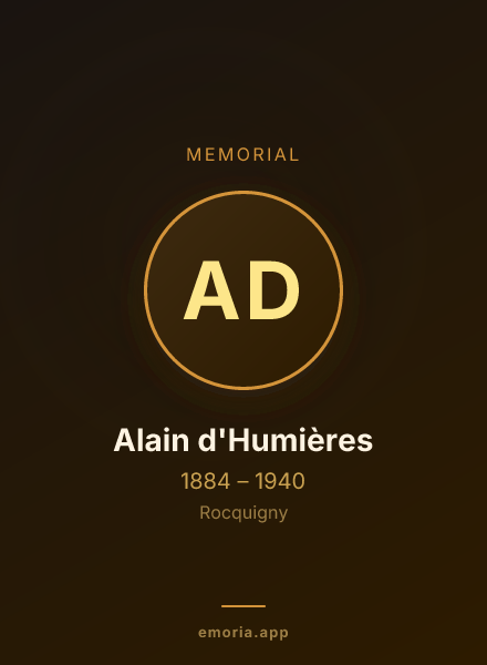Memorial portrait of Alain d'Humières