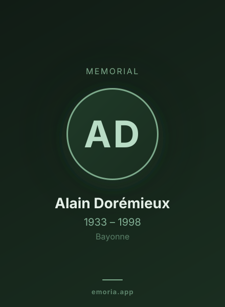 Memorial portrait of Alain Dorémieux