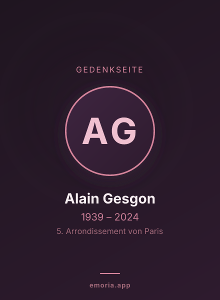Gedenkportrait von Alain Gesgon