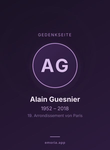 Gedenkportrait von Alain Guesnier