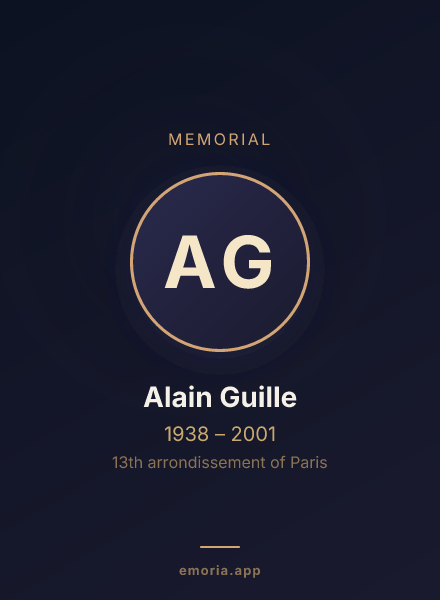 Memorial portrait of Alain Guille