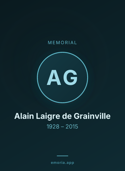 Memorial portrait of Alain Laigre de Grainville