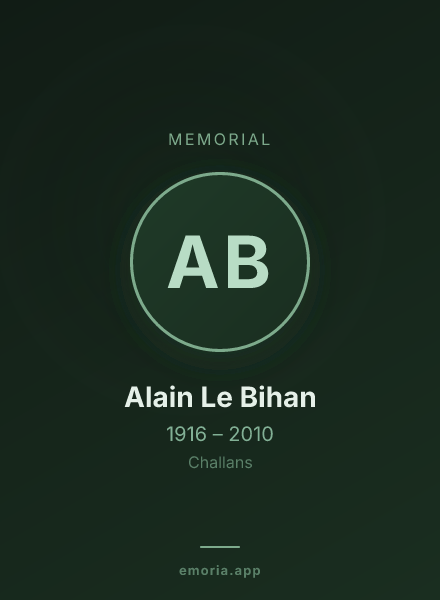 Memorial portrait of Alain Le Bihan