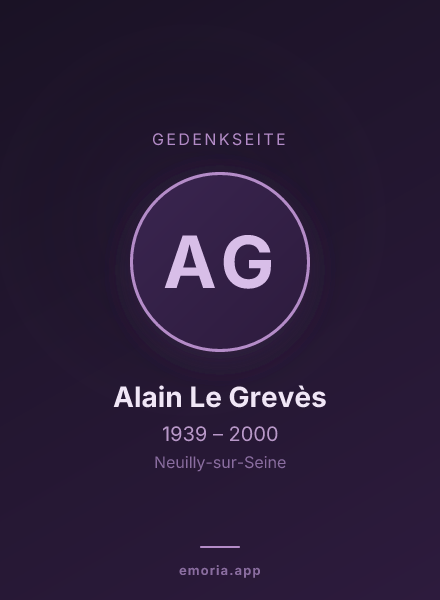 Gedenkportrait von Alain Le Grevès