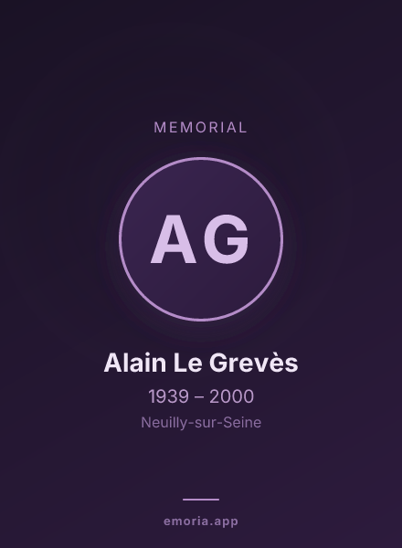 Memorial portrait of Alain Le Grevès