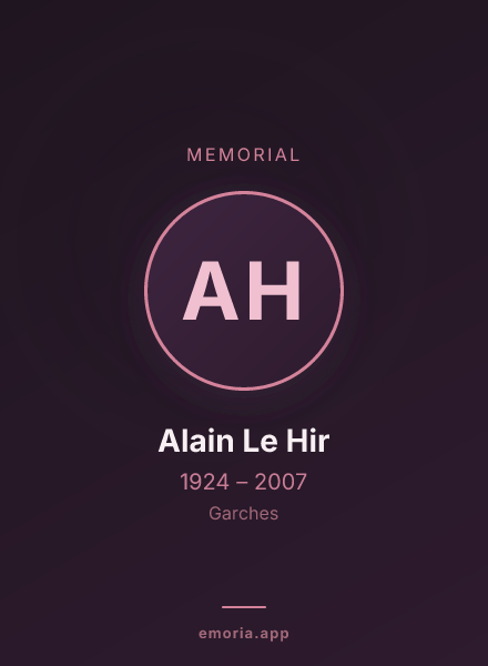 Memorial portrait of Alain Le Hir