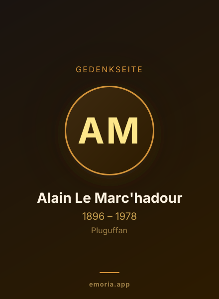 Gedenkportrait von Alain Le Marc'hadour