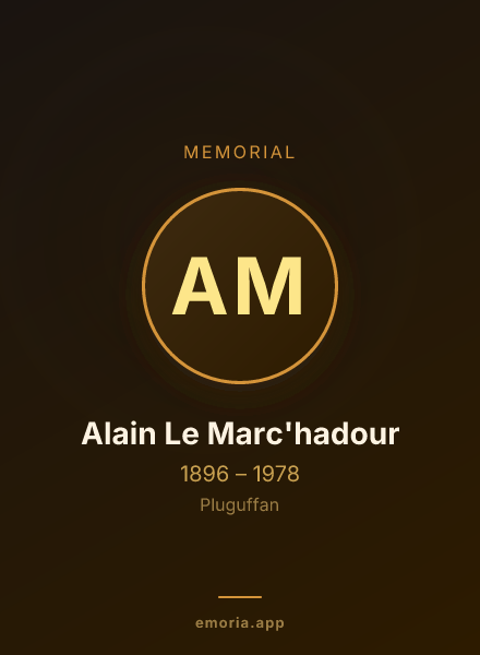 Memorial portrait of Alain Le Marc'hadour