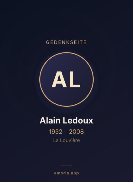 Gedenkportrait von Alain Ledoux