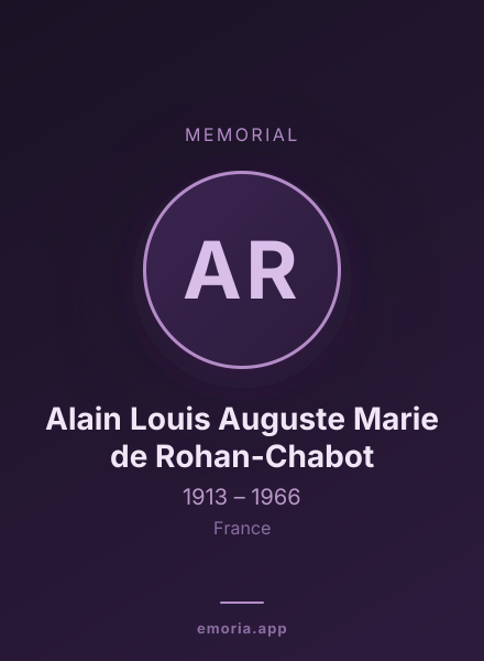 Memorial portrait of Alain Louis Auguste Marie de Rohan-Chabot