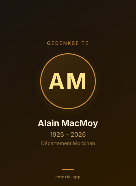 Gedenkportrait von Alain MacMoy