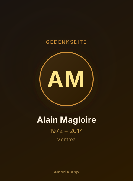 Gedenkportrait von Alain Magloire