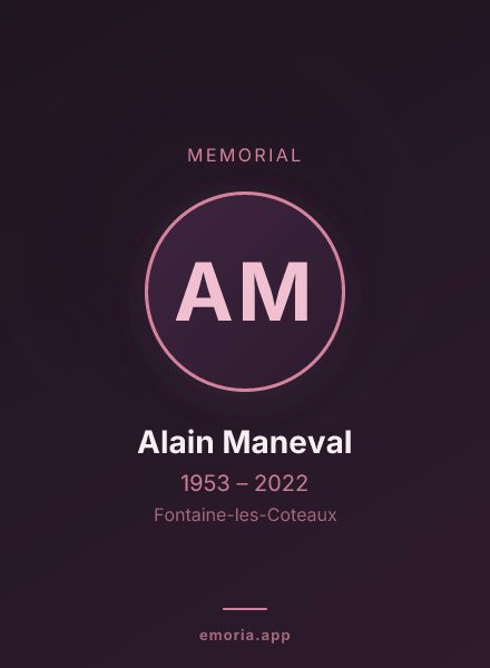 Memorial portrait of Alain Maneval