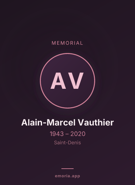 Memorial portrait of Alain-Marcel Vauthier