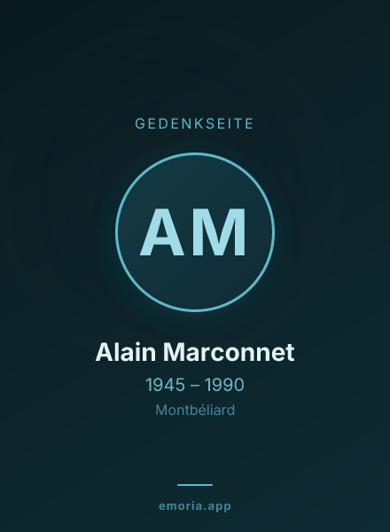 Gedenkportrait von Alain Marconnet