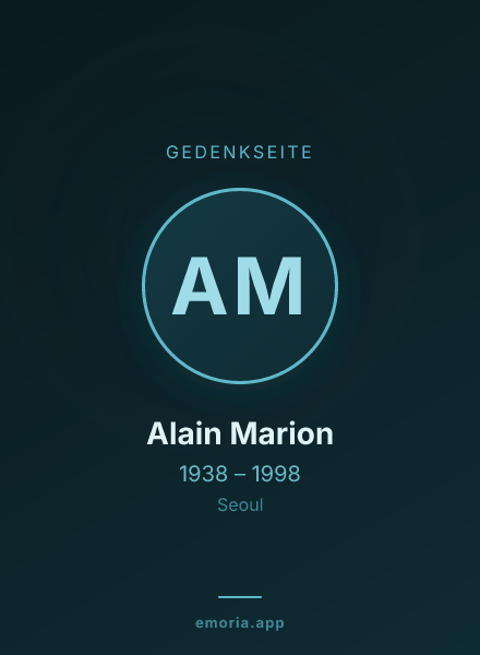 Gedenkportrait von Alain Marion
