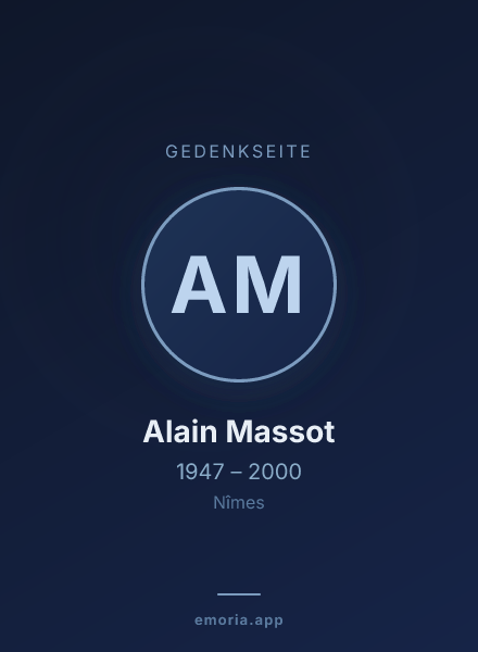 Gedenkportrait von Alain Massot