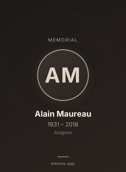 Memorial portrait of Alain Maureau