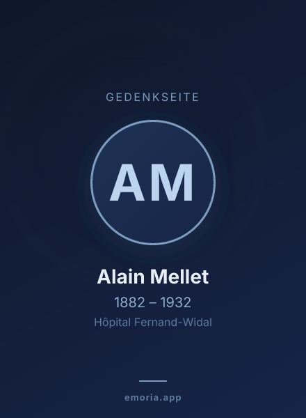 Gedenkportrait von Alain Mellet
