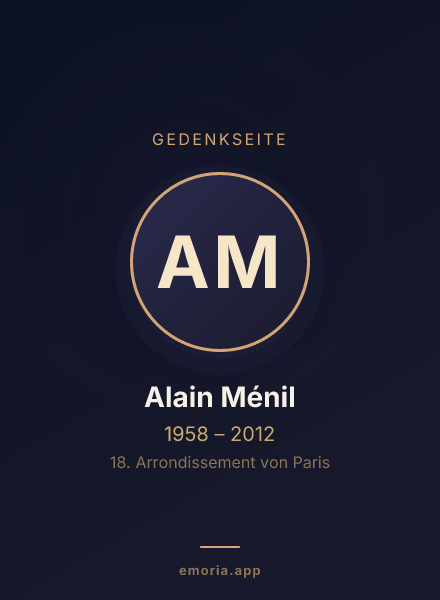 Gedenkportrait von Alain Ménil