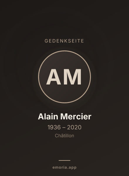 Gedenkportrait von Alain Mercier