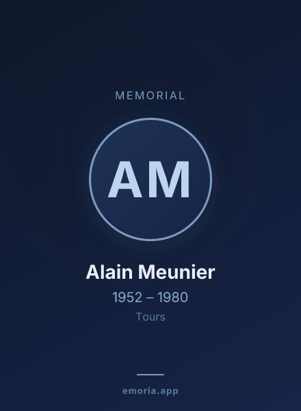 Memorial portrait of Alain Meunier
