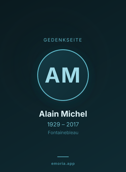 Gedenkportrait von Alain Michel