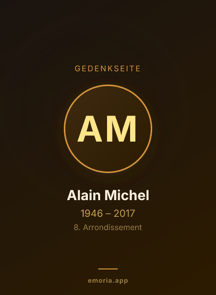 Gedenkportrait von Alain Michel