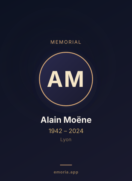 Memorial portrait of Alain Moëne