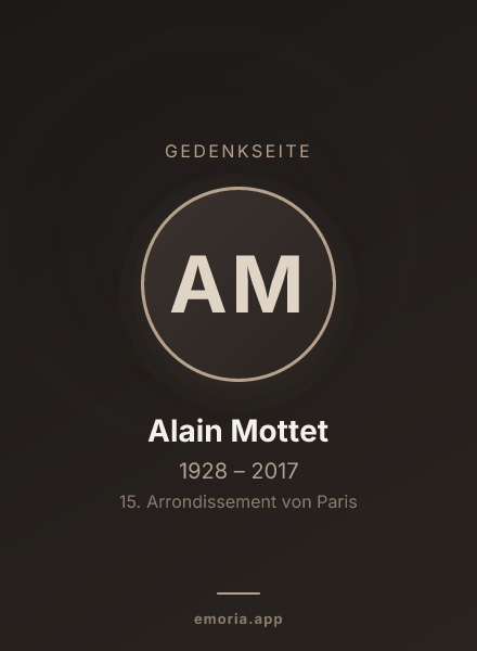 Gedenkportrait von Alain Mottet