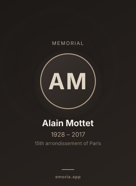 Memorial portrait of Alain Mottet