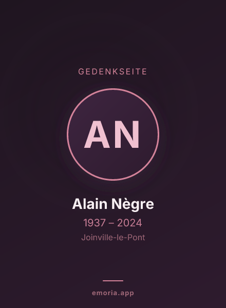 Gedenkportrait von Alain Nègre