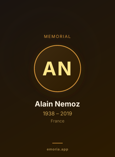 Memorial portrait of Alain Nemoz
