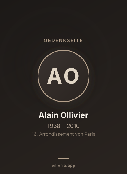 Gedenkportrait von Alain Ollivier
