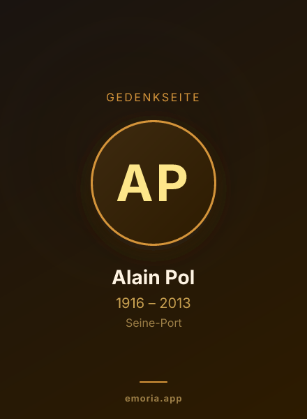 Gedenkportrait von Alain Pol