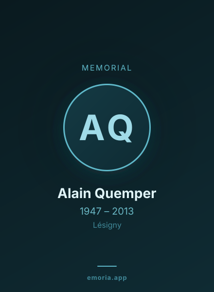 Memorial portrait of Alain Quemper