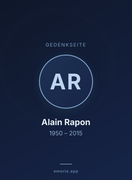 Gedenkportrait von Alain Rapon