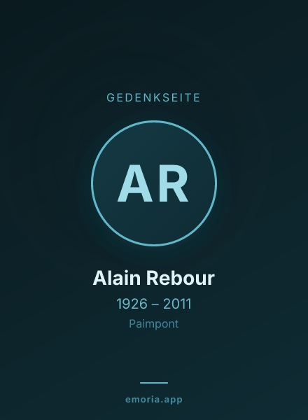 Gedenkportrait von Alain Rebour