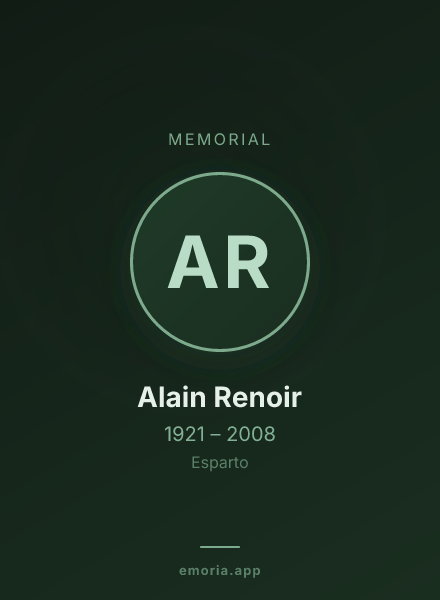 Memorial portrait of Alain Renoir