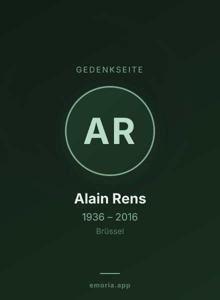 Gedenkportrait von Alain Rens