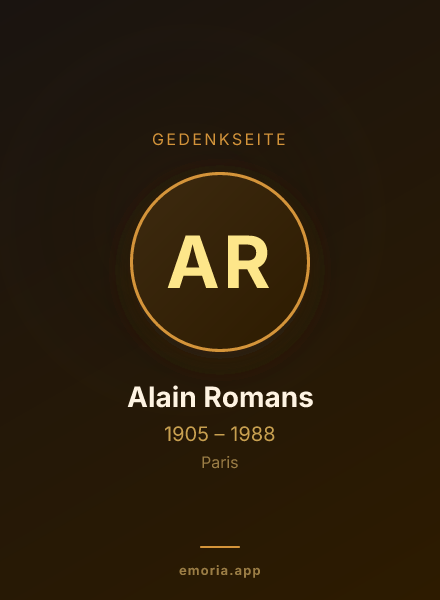 Gedenkportrait von Alain Romans