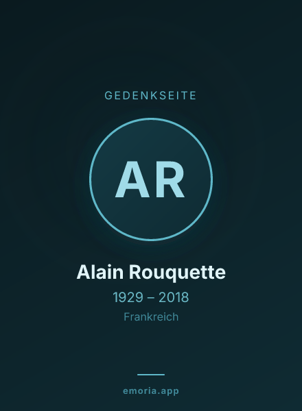Gedenkportrait von Alain Rouquette