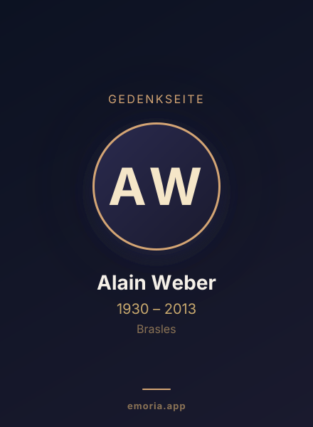 Gedenkportrait von Alain Weber