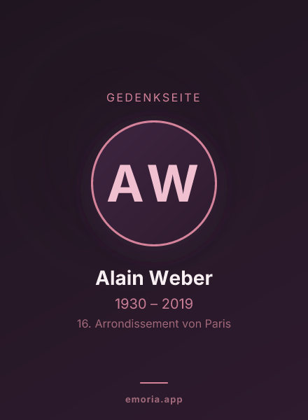 Gedenkportrait von Alain Weber