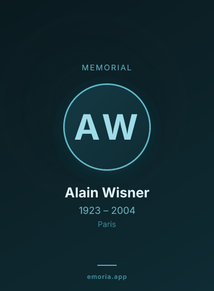 Memorial portrait of Alain Wisner